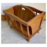 Vintage Wooden Magazine Rack