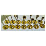 Assortment of Brass Candle Holders