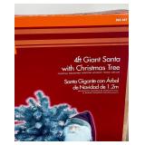 Holiday Home Accents 4 Foot Giant Santa with a Faux Tree