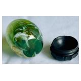 Amazing Art Glass Egg with a Stand