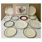 Floral Tray and an Assortment of Pretty Plates including Minton, Spode and More