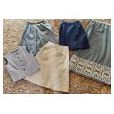 Variety of Vintage Wool Skirts and a Vest