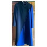 Alorna Wool Coat with Stylish Over the Shoulder Sash