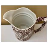 Starffordshire Pitcher and 11 Tuscan Fine English Bone China Plates