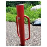 Red Fence Post Tamper