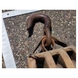 Vintage 20" Large Wooden Pulley