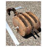 Vintage 20" Large Wooden Pulley