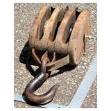 Vintage 20" Large Wooden Pulley