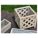 (3) Wooden Outdoor Yard Decor Items