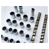 Assorted Craftsman Metric / Standard 1/2" Socket Set