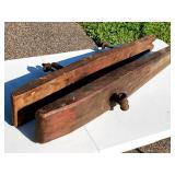 Large Vintage Woodworking Clamp Wall Decor