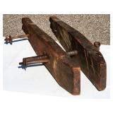 Large Vintage Woodworking Clamp Wall Decor