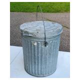 Galvanized 10 Gallon Trash Can