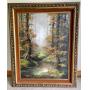 Beautiful Scenic Original Oil on Canvas Painting named "Woodland Scene" by Ron Hunter