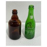Vintage Green Glass 7up Bottle & Dad