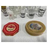 Variety Shot Glasses and Coasters