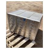 Safety deposit box w/21 boxes and keys