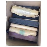 Lot of vintage player piano rolls