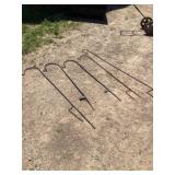 Lot of 5 shepherds hooks (about 4