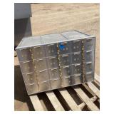 Safety deposit box w/24 boxes and keys