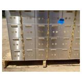 Safety deposit box w/24 boxes and keys