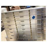 Safety deposit box w/21 boxes and keys