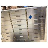 Safety deposit box w/21 boxes and keys