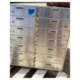Safety deposit box w/21 boxes and keys