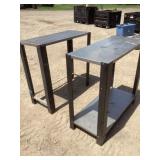 2 stainless steel shop shelves