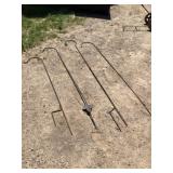 Lot of 4 shepherds hooks (5