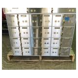 Safety deposit box w/24 boxes and keys
