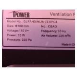 iPower 4 Inch 118 CFM Inline Duct Fan with Variable Speed Controller