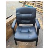 Lorell Guest Chair, 24 x 25-5/8 x 33-1/4 in, Black/Espresso