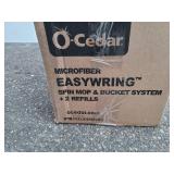 O-Cedar System Easy Wring Spin Mop & Bucket with 3 Extra Refills, Red/Gray