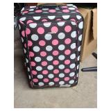 Rockland Polka Softside Upright Luggage Set, Pink Dots, 4-Piece (14/19/24/28)