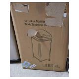 EKO Mirage-T 50 Liter / 13.2 Gallon Touchless Rectangular Motion Sensor Trash Can, Brushed Stainless Steel Finish