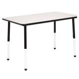 Amazon Basics 30 x 48 Inch Rectangular School Activity Kids Table, Ball Glide Legs, Adjustable Height