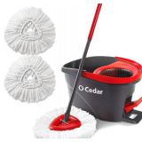 O-Cedar EasyWring Microfiber Spin Mop & Bucket Floor Cleaning System + 2