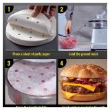 VBENLEM Commercial Hamburger Patty Maker 150mm/6inch Stainless Steel Burger Press