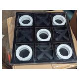 Deco 79 Traditional Wood Square Game Set, 14" x 14" x 2", Black