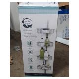 Zenna Home Shower Tension Pole Caddy, Satin Nickel