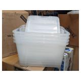 IRIS USA TB Pearl Plastic Storage Bins, 4