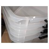 IRIS USA TB Pearl Plastic Storage Bins, 4