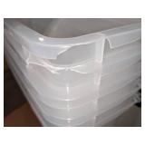 IRIS USA 53 Qt. Plastic Storage Bin Totes, 5 Totes, 4 Lids