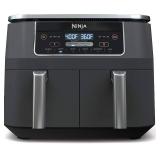 Ninja DZ201 Foodi 8 Quart 6-in-1 DualZone 2-Basket Air Fryer with 2 Independent Frying Baskets,