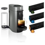 Nespresso VertuoPlus Coffee and Espresso Machine Bundle by De