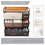 7 Drawer Fabric Chest, Expresso/Multi