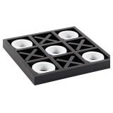 Deco 79 Traditional Wood Square Game Set, 14" x 14" x 2", Black