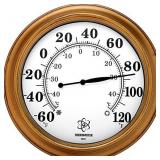 MIKSUS 15.3" Premium Wall Thermometer, Indoor/Outdoor