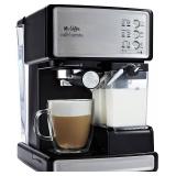 Mr. Coffee Espresso and Cappuccino Machine, Programmable Coffee Maker with Automatic Milk Frother and 15-Bar Pump, Stainless Steel